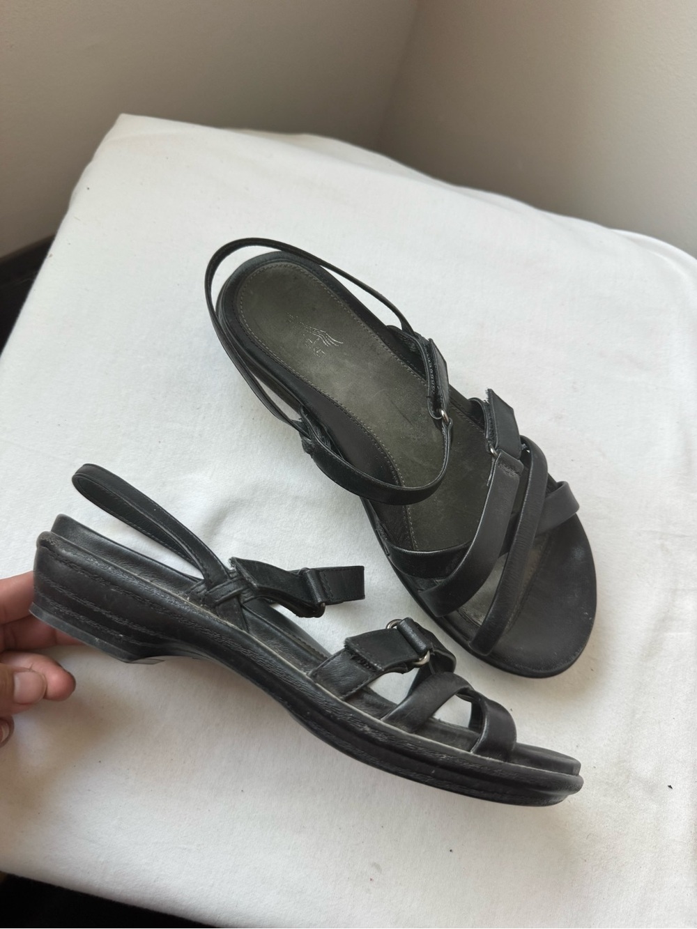 Dansko Black Leather Strappy Comfort Sandals EU 36 USA 5.5-6